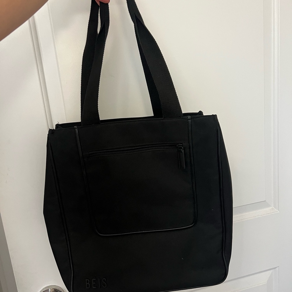 BEIS Sleek Black Carryall Tote